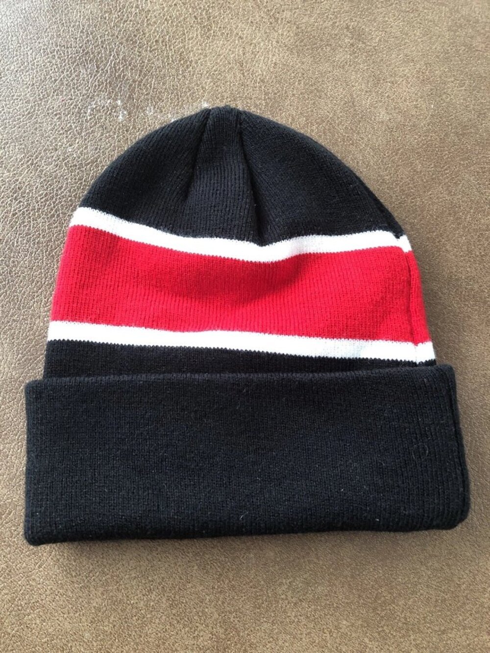 NBA Chicago Bulls Adult Cuffed Winter Knit Hat Cap Beanie Stripes